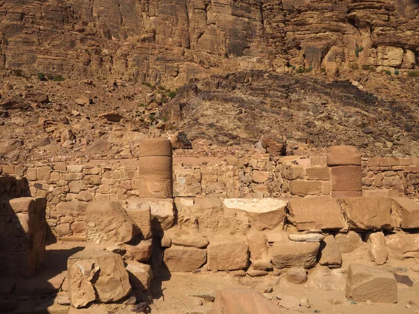 Стародавні Руїни Залишені Ваді Румі Йорданія — стокове фото