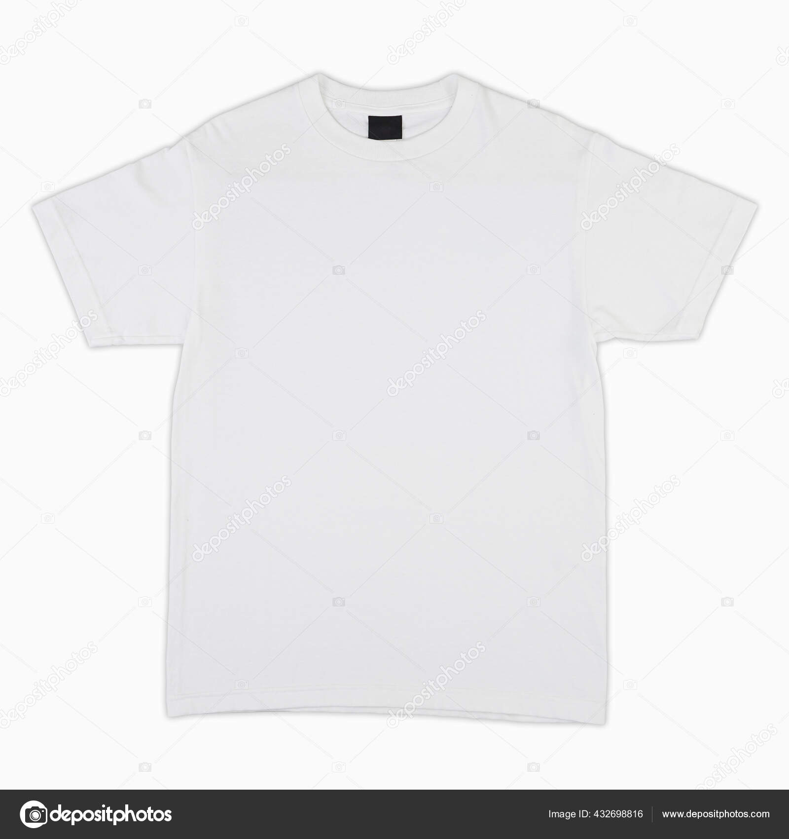 Blank Shirt Color White Template Front Back View Blank Shirt Stock