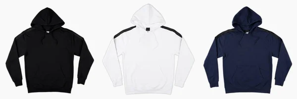 Blank Black White Blue Male Hoodie Sweatshirt Long Sleeve Clipping — 스톡 사진