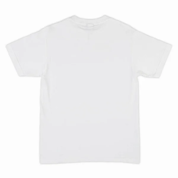 空白T恤颜色的白色模板前 后视图 空白T恤模板 空白T恤套装 用于打印您的模型设计 用白色背景隔离 — 图库照片