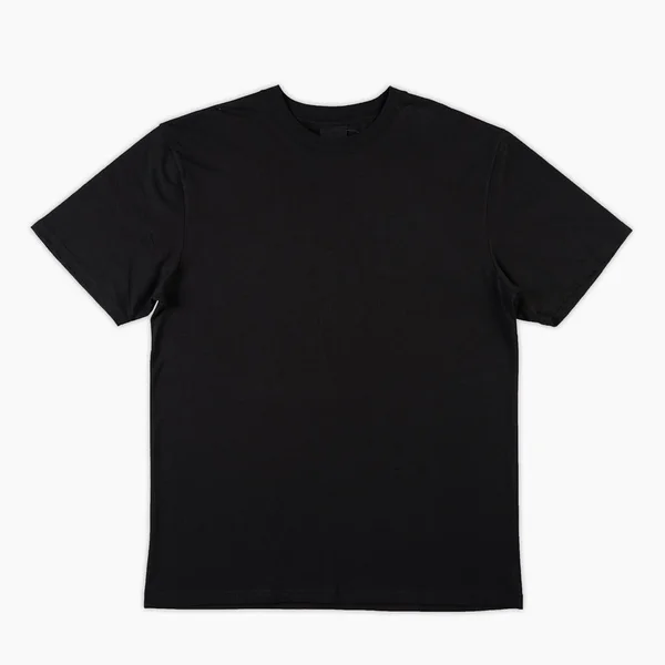 Blank Shirt Color Black Template Front Back View Blank Shirt — 스톡 사진