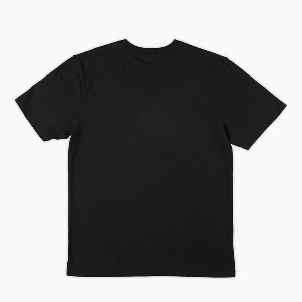 Blank Shirt Color Black Template Front Back View Blank Shirt — 스톡 사진