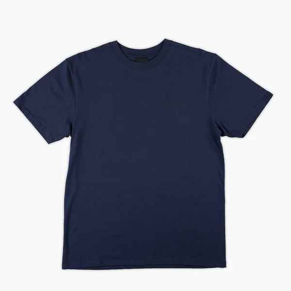 Blank Shirt Color Blue Template Front Back View Blank Shirt — 스톡 사진