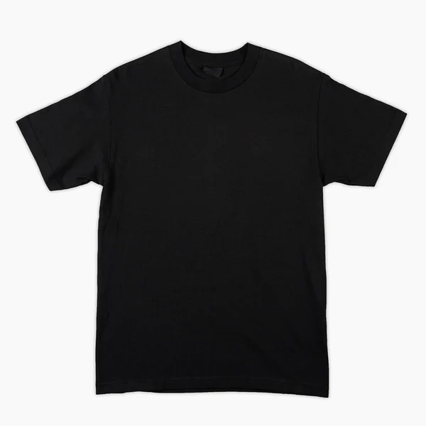 Blank Shirt Color Black Template Front Back View Blank Shirt — 스톡 사진