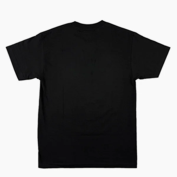 Blank Shirt Farbe Schwarze Vorlage Vorder Und Rückseite Leere Shirt — Stockfoto