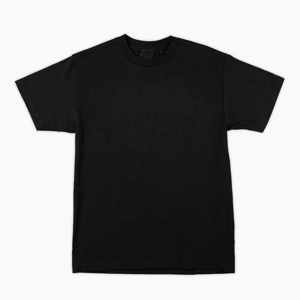 Blank Shirt Color Black Template Front Back View Blank Shirt — 스톡 사진