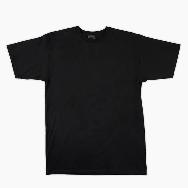 Blank Shirt Color Black Template Front Back View Blank Shirt — 스톡 사진