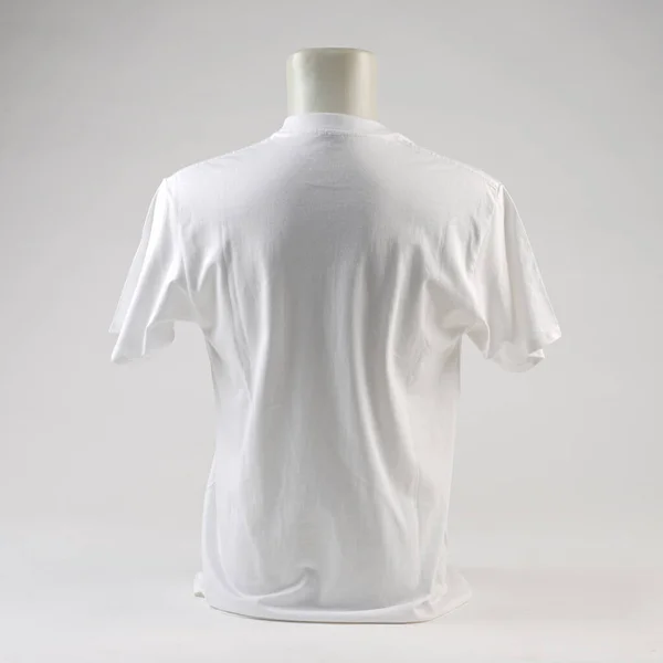 Vista Frontal Plantilla Camiseta Lisa Vista Posterior Una Camiseta Simple —  Fotos de Stock