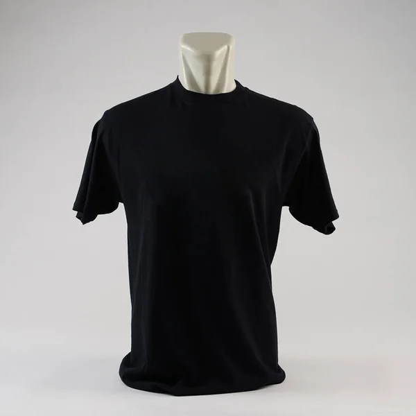 Vista Frontale Del Modello Shirt Normale Vista Posteriore Una Semplice — Foto Stock