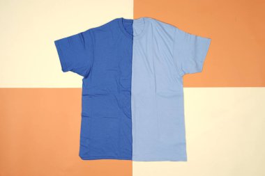 Düz t-shirt şablonu. Baskı için kazak tasarımı sunumu. Reklam alanınız için uygun. Logon için yer aç. Günlük kullanım için düz tişört. Herhangi bir pantolonla birleştirilebilir..