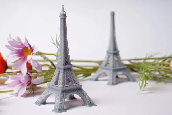 Miniature Eiffel Tower Made Using Printing Machine Eiffel Tower Monument — Stock Photo, Image