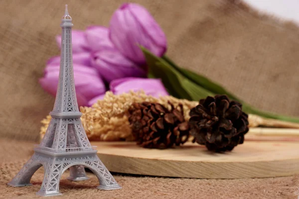 Miniatur Menara Eiffel Dibuat Menggunakan Mesin Cetak Menara Eiffel Adalah — Stok Foto