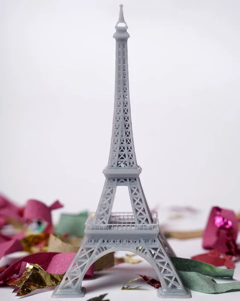 Miniature Eiffel Tower Made Using Printing Machine Eiffel Tower Monument — Stock Photo, Image