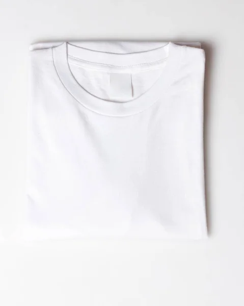 Plantilla Maqueta Camiseta Blanca Lisa Camiseta Lisa Aislada Sobre Fondo —  Fotos de Stock