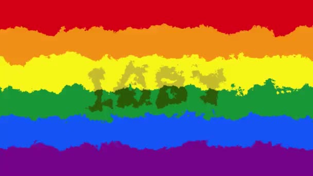 Graphiques Animés Mouvement Drapeau Lgbt Arc Ciel Mouvements Sociaux Lesbiennes — Video