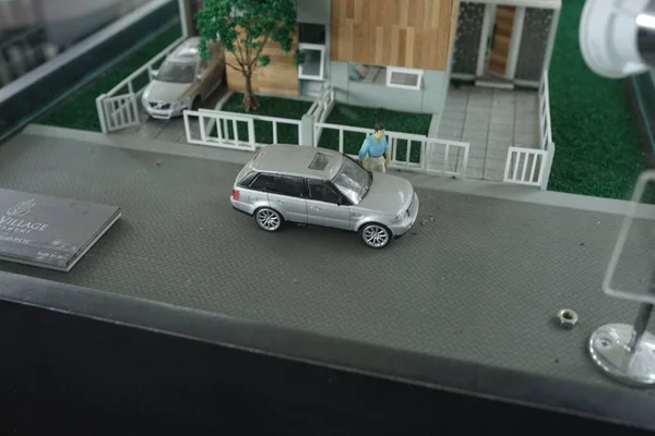 Minyatür Binalar Arabalar Model Tasarım Sonuçlarının Görselleştirilmesini Kolaylaştırmak Için Yapılacak — Stok fotoğraf