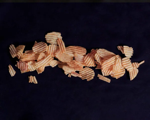 Des Chips Cuites Four Les Collations Enveloppées Dans Des Épices — Photo