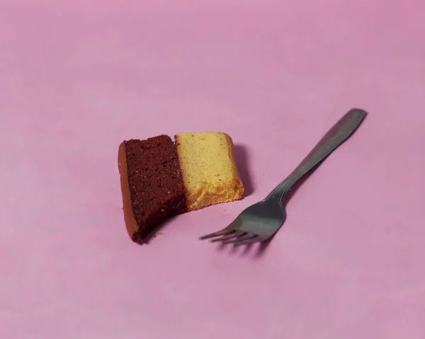 Gâteau Goût Original Chocolat Layer Cake Est Prêt Accompagner Votre — Photo