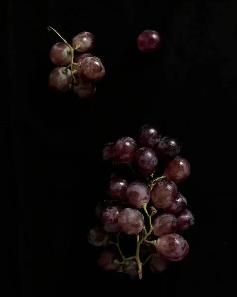 Vinho Tinto Fresco Uvas Com Sabor Doce Azedo Contêm Muita — Fotografia de Stock