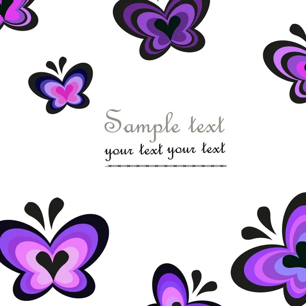 Butterflies modern greeting background — 图库照片