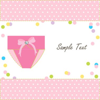 Peçete vektör ile bebek tebrik kartı