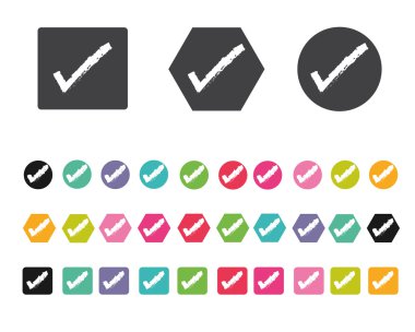 Onay işareti simgesini tebeşir ile