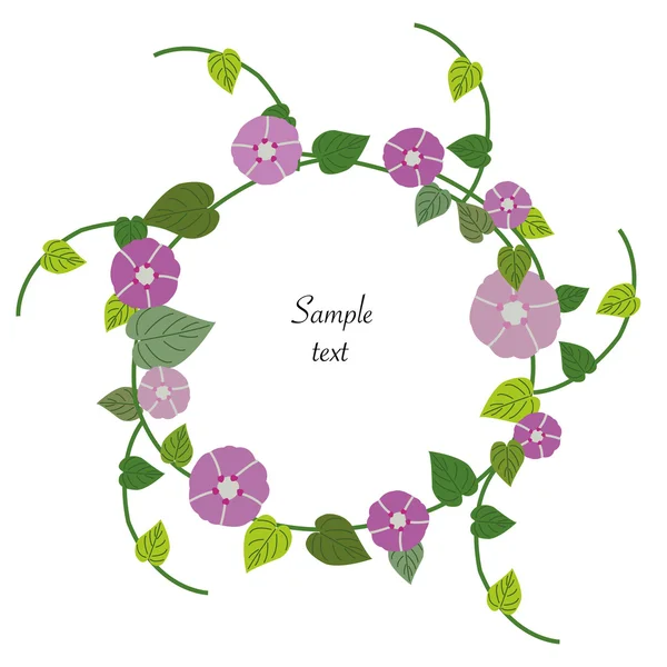Carte de vœux vectorielle de fond floral avec fleurs de printemps — Image vectorielle