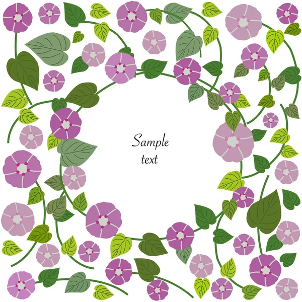 Blumen Hintergrund Vektor Grußkarte mit Frühlingsblumen — Stockvektor
