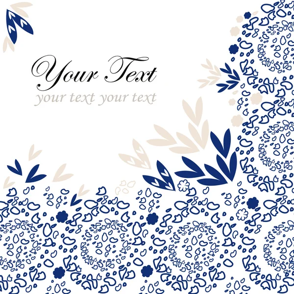 Blue lace background with a place for text — Stock Vector