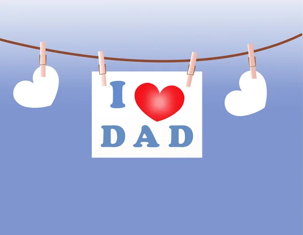I love dad happy father 's day — стоковый вектор