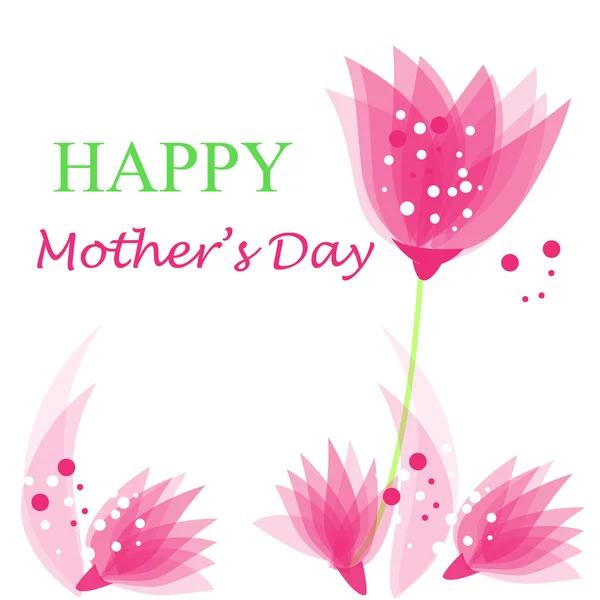 Mother's Day pink flower vector — Stock Vector