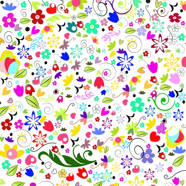 Colorido vector de fondo floral de primavera — Archivo Imágenes Vectoriales