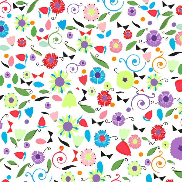 Colorido vector de fondo floral de primavera — Vector de stock