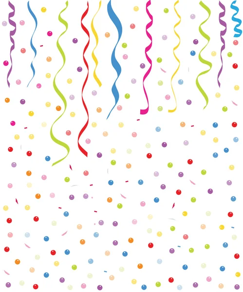 Färgglada små ballonger och konfetti bakgrund vektor — Stock vektor