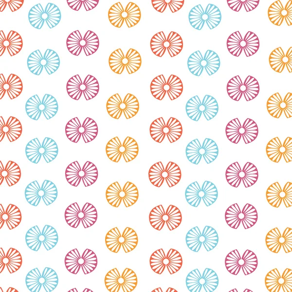 Seamless modern flower pattern vector wallpaper — Stock Vector