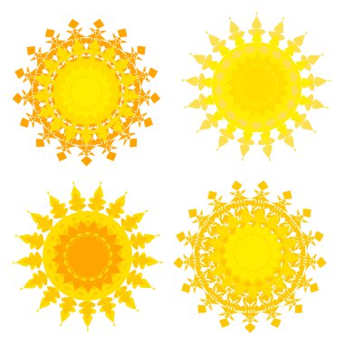 Güneş öğeleri koleksiyonu vektör