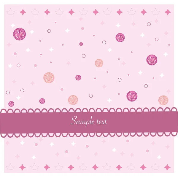 Princess background with diamonds background — Stock Vector