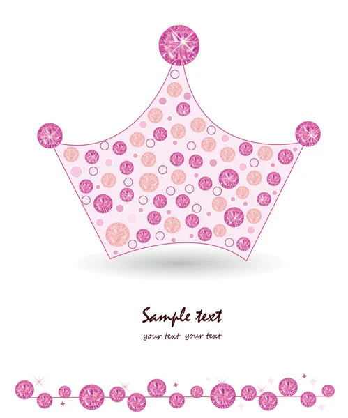 Crown with pink princess background Stock Illustration