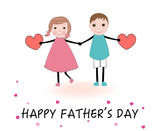Father's Day greeting card with fabric texture patterns — Stock Vector