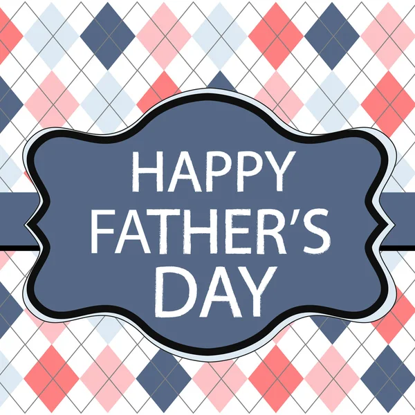 Father's Day greeting card with fabric texture patterns — Stock Vector