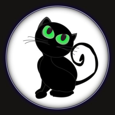 Parlak arka plan siyah kedi gözleri