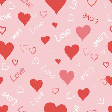 Şirin Mini Kalpli Kusursuz Patern 2. Vektör illüstrasyonu