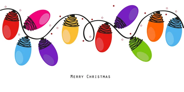 Coloridas bombillas de Navidad vector de fondo — Vector de stock