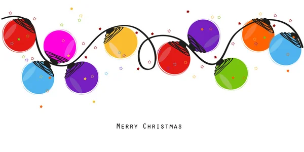 カラフルなクリスマスの電球のベクトルの背景 — ストックベクタ