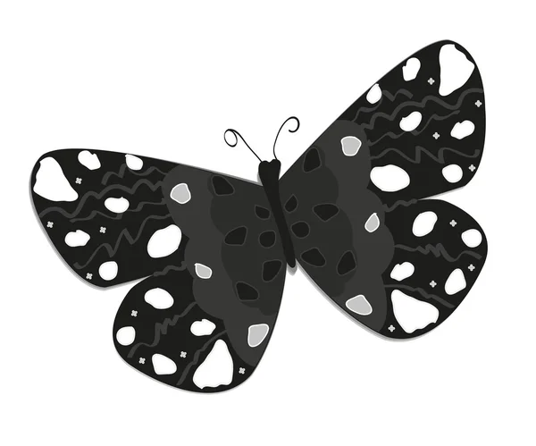 Черно-белый векторный фон бабочки — стоковый вектор