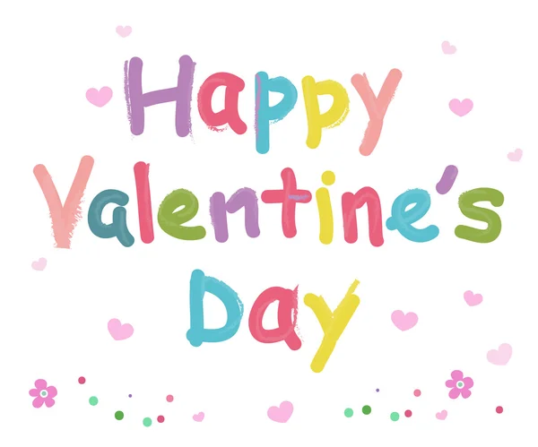 Happy Valentine's Day doodle colorful background — Stock Vector