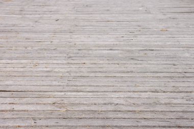 Tahtadan yapılmış ahşap döşeme. Seçici odak