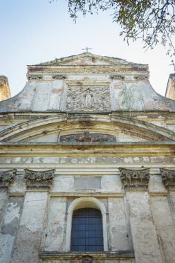 Olyka 'daki Eski Katolik Kilisesi manzarası. Barok sakral mimarisi