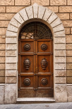 Old vintage doors. Italy. Rome clipart