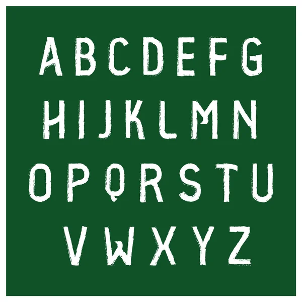 Alfabeto Verde Quadro Negro — Vetor de Stock